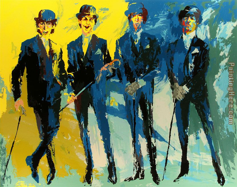The Beatles painting - Leroy Neiman The Beatles art painting